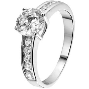 Ring - Gerhodineerd Zilver - Zirkonia - 1308553