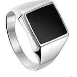 Zegelring - Onyx - Zilver Wit - Sieraden