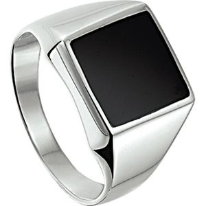 Zegelring - Onyx - Zilver Wit - Sieraden