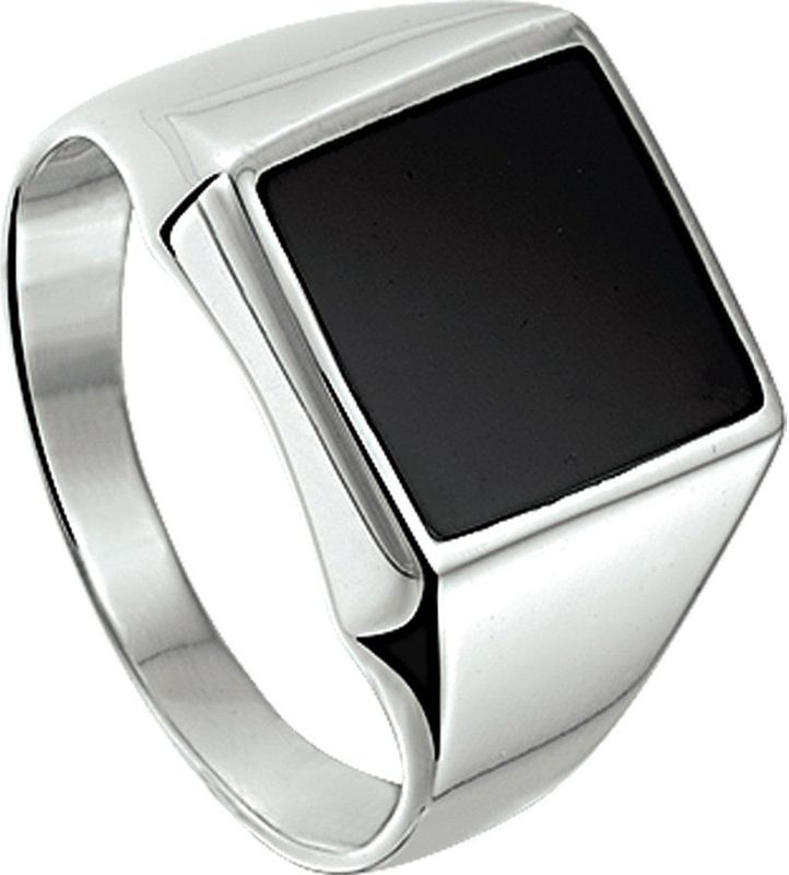 Zegelring - Onyx - Zilver Wit - Sieraden
