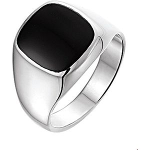 zegelring massief onyx zilver wit 1018092