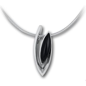 collier onyx 42 + 3 cm zilver gerhodineerd 1305911