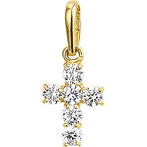 The Jewelry Collection - Hanger Kruis - Goud - Zirkonia