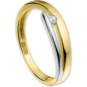 The Jewelry Collection Ring Diamant 0.05ct H Si - Bicolor Goud