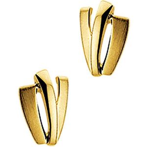 oorknoppen poli/mat 14K geelgoud 4011573