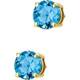 Oorknopjes - Geelgouden Oorknoppen - Topaas - 14K - 4010285