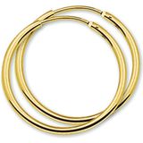 Oorringen - Geelgoud - 1,5 mm Ronde Buis - 14K