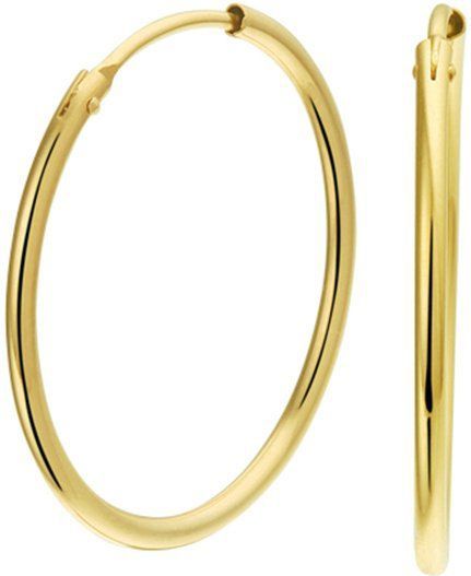 Oorringen - Geelgoud - 1,5 mm Ronde Buis - 14K