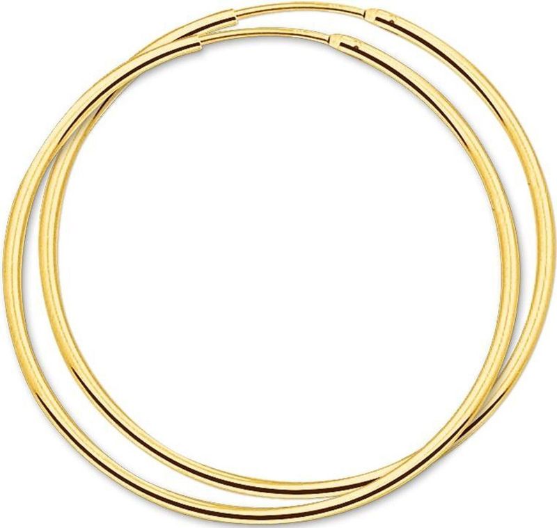 Marie Celeste oorringen ronde buis - 45 mm - Goud