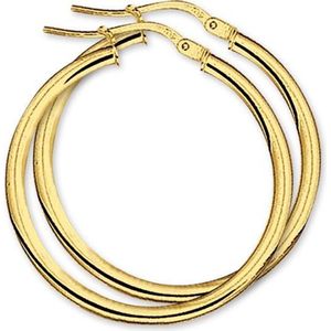 The Jewelry Collection Oorringen Ronde Buis - Goud