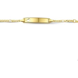 Gouden Kinderarmbandje - 9k Geelgoud - Figuur Schakel - Hoogglans Afgewerkt