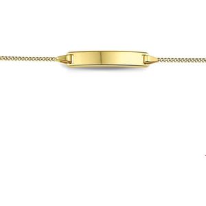 Gouden Armbandje - 9k Geelgoud - Graveerplaat 25x5mm