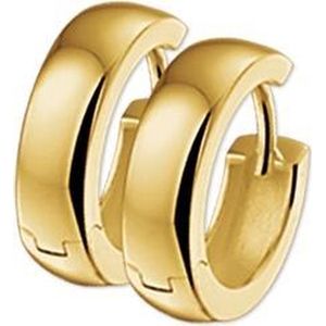 Klapoorringen - Bolle Buis - 4,0 mm - 14K Geelgoud