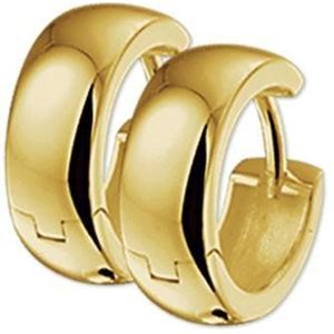 klapoorringen bolle buis 4,8 mm 14K geelgoud 4008166