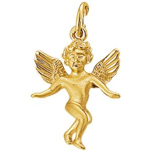 hanger engel poli/mat 14K geelgoud 4009508