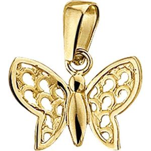 The Jewelry Collection Hanger Vlinder Poli/mat - Goud