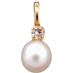hanger parel en zirkonia 6 mm 14K geelgoud 4002210