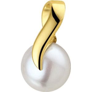 Hanger - Geelgoud - 9 mm - 14K - Zoetwaterparel