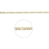 Figaro - 3,1 Mm - Massief - 14k Geelgouden Sieraad - Unisex - Gepolijst