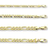 Figaro - 3,1 Mm - Massief - 14k Geelgouden Sieraad - Unisex - Gepolijst