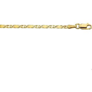 collier valkenoog met tussenstuk 2,1 mm 14K geelgoud 4012428