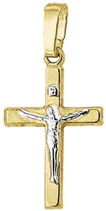 Hanger - Kruis - Bicolor - 14K Geelgoud