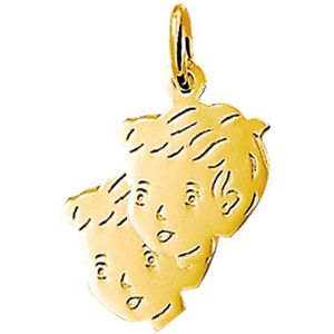 hanger 2x jongen 20 x 15 mm 14K geelgoud 4005869