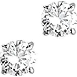 oorknoppen zirkonia 14K witgoud 4100744