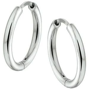The Jewelry Collection Klapoorringen 2,5 mm Rond - Witgoud