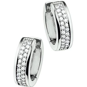 klapoorringen diamant 0.25ct (2x0.125ct) h si 14K witgoud 4101468