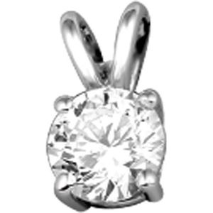 Hanger - Zirkonia - 5,0 mm - 14K Witgoud