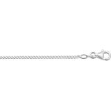 Collier Gourmette - 14K Witgoud - 4-zijdes Geslepen - 1,7 Mm