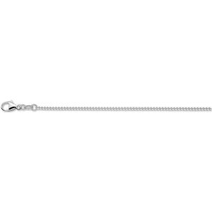 Collier Gourmette - 14K Witgoud - 4-zijdes Geslepen - 1,7 Mm