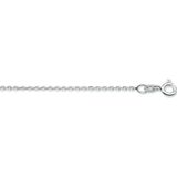 Collier - Anker - Gediamanteerd - 1,3 mm - 14K Witgoud
