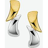 Huiscollectie - Bicolor - Gouden Oorbellen - 14 Karaats - 4.75 mm x 11.4 mm