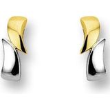 Huiscollectie - Bicolor - Gouden Oorbellen - 14 Karaats - 4.75 mm x 11.4 mm