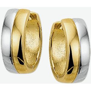 Huiscollectie - Bicolor - Gouden Oorring - 16.2 mm