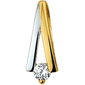 hanger zirkonia 14K bicolor goud geel/wit 4200236