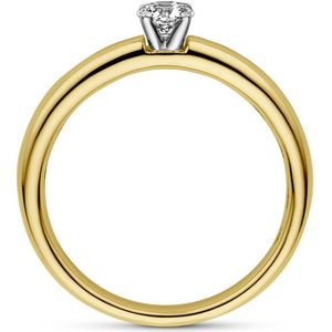 The Jewelry Collection Ring Diamant 0.10ct H Si - Bicolor Goud