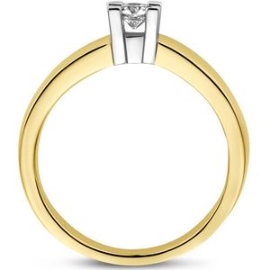 Bicolor Gouden Ring diamant 0.15ct H SI 4204980 16.50 mm (52)