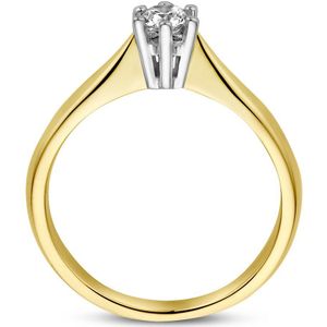 ring diamant 0.20ct h si 14K bicolor goud geel/wit 4205213