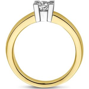 ring diamant 0.25ct h si 14K bicolor goud geel/wit 4204991