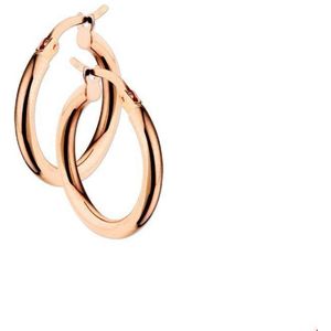 oorringen 2,5 mm ronde buis 14K roségoud 4400119