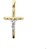 Huiscollectie Hanger geelgoud Kruis met Corpus 18 x 28 mm