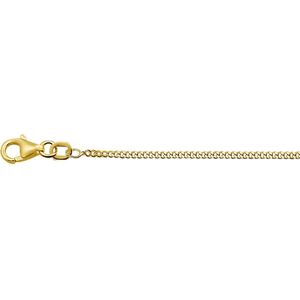 9k collier gourmette 4-zijdes geslepen 1,4 mm 9K geel kleurig 8000015