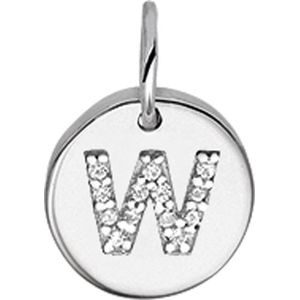 hanger letter zirkonia zilver gerhodineerd 1319124