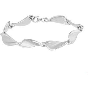 The Jewelry Collection Armband Choker Poli/mat 9 mm 18,5 cm - Zilver