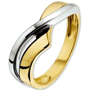 ring 14K bicolor goud geel/wit 4205506