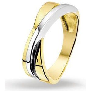 Ring 14K Bicolor Goud Geel/Wit