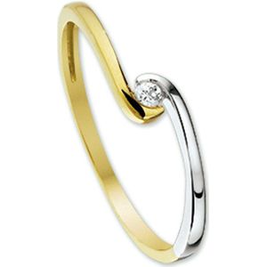 The Jewelry Collection - Ring - Bicolor - Goud - Zirkonia